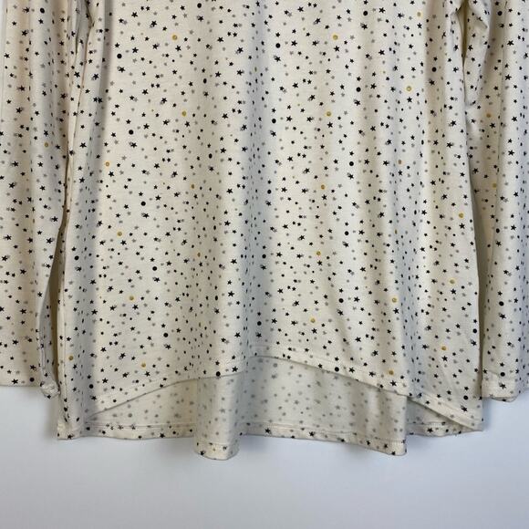 OLD NAVY CREAM GIRLS STAR POLKA DOT T-SHIRT TOP SIZE LARGE - Picture 4 of 9